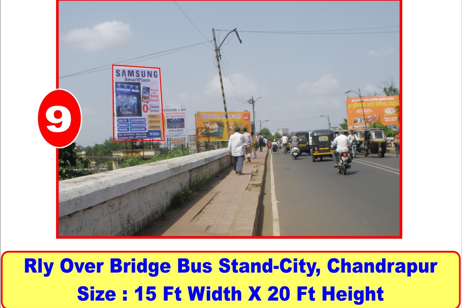 rly overbridge chandrapur hoarding